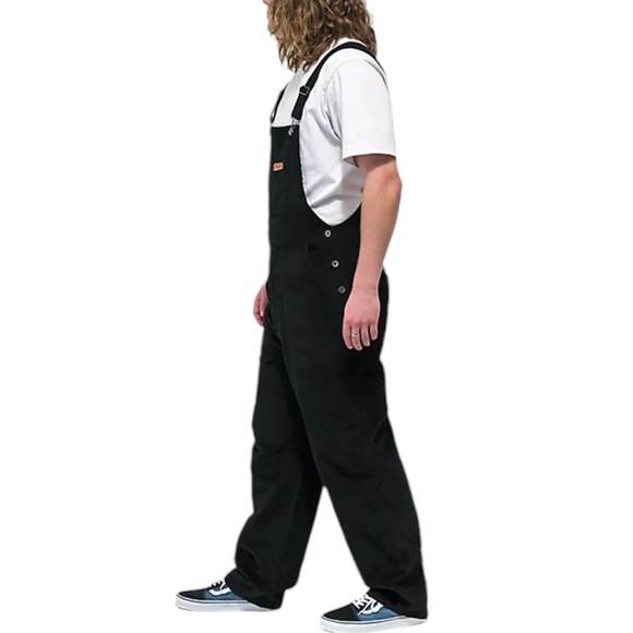 Like New | Black Corduroy Bib Overalls, Loose Fit - Picture 2 of 15